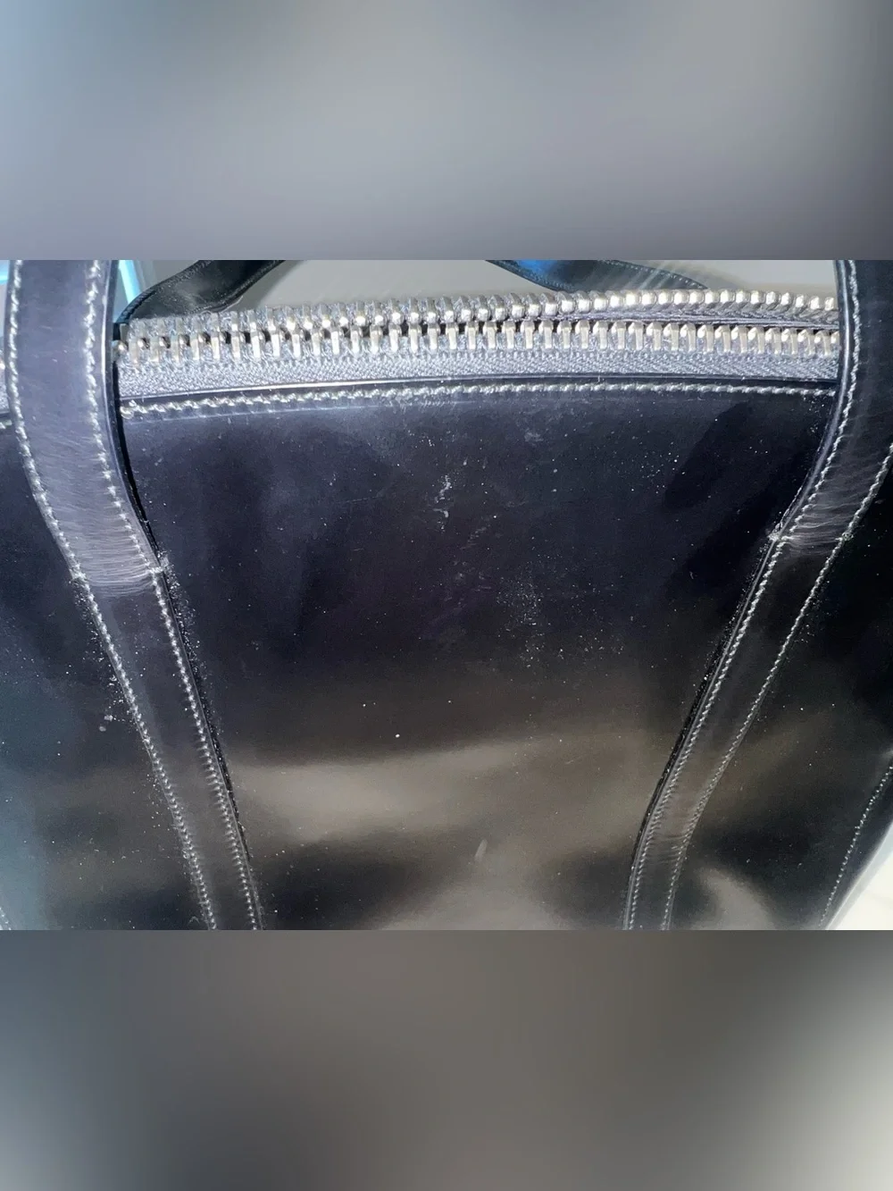 90s Vintage Prada Spazzolato bag In Black Noir CBK Carolyn Bessette Kennedy - Picture 12 of 12